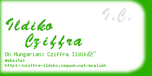 ildiko cziffra business card